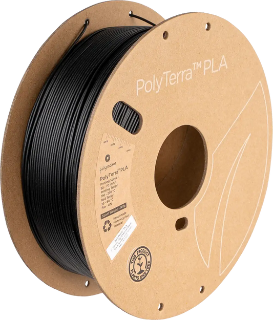 Polymaker Polyterra PLA Charcoal Black Filament Spule 1000g